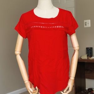 Like New Ann Taylor Loft Shirt - Size Small - Red/Orange